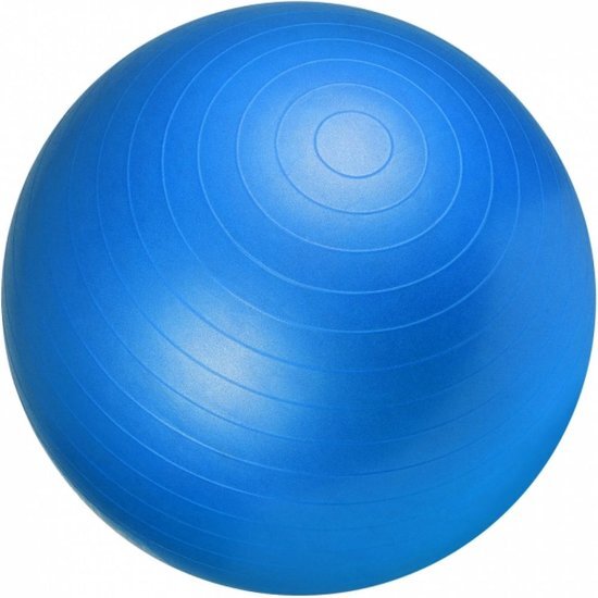 Gorilla Sports Fitness bal Blauw 55 cm - inclusief pomp - belastbaar tot 500 kg