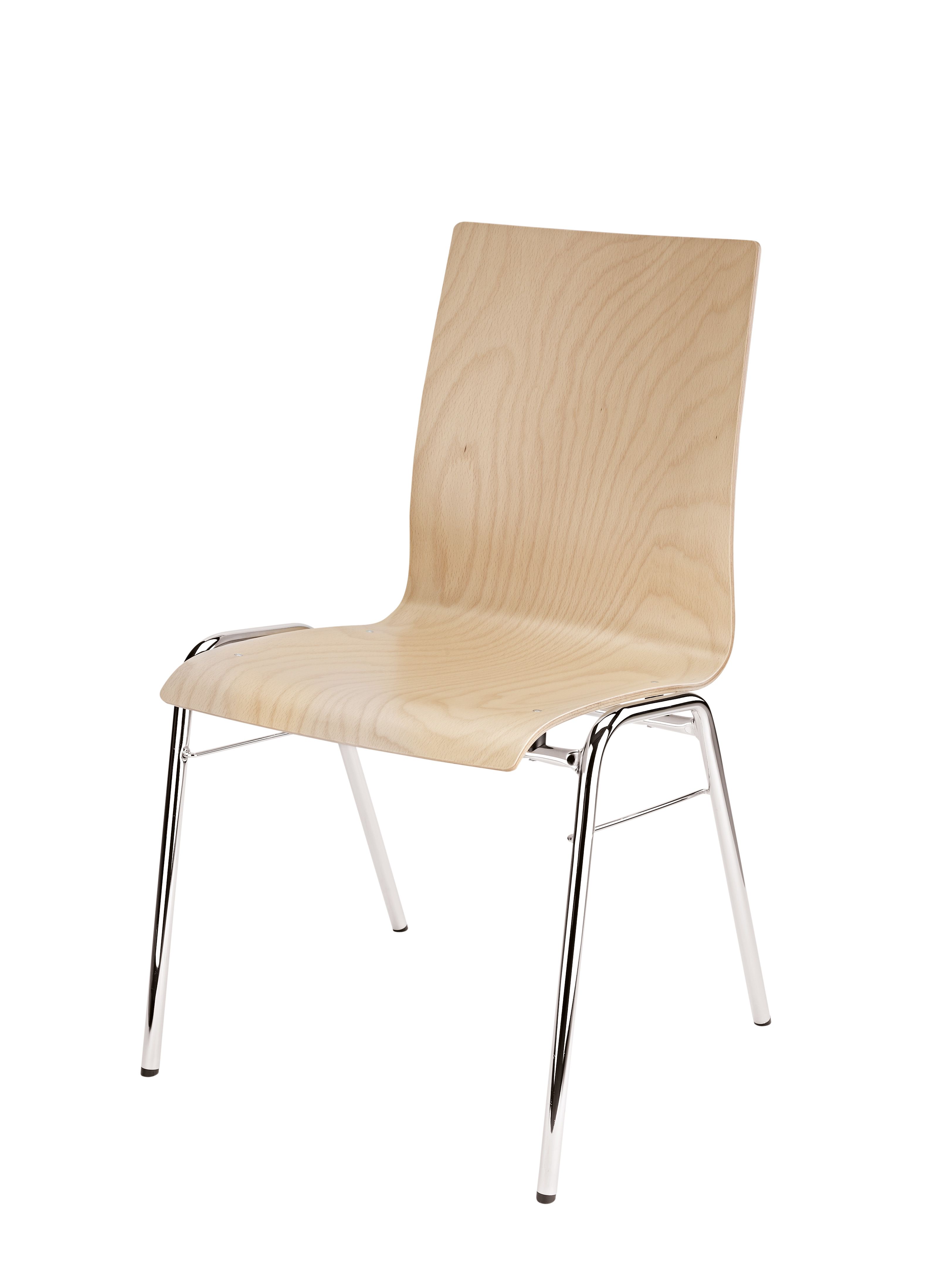 König & Meyer 13400 Hard Seat Chair - Wood/Stainless Steel