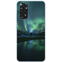 Xiaomi Bedrukt siliconen hoesje compatibel met Xiaomi Redmi Note 11 4G Aurores boreales