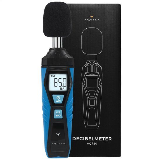 VIXE Decibel Meter - Db Meter - Geluidsmeter - Meet Tussen 30 dB en 130 dB - Nauwkeurig tot 1,5 dB - Inclusief Batterijen