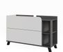 Vicco Karen Wastafelonderbouw – 100 x 65 cm met 2 laden Antraciet/wit