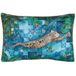 Paoletti Majorelle Leopard Outdoor Piped Outdoor Kussenhoes - Azure - 40x60cm
