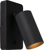 Lucide CLUBS - Bedlamp / Wandlamp - 1xGU10 - Zwart