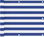 vidaXL Pare-vue de balcon 75x300 cm tissu Oxford blanc et bleu