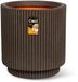 Capi Europe Vaas cilinder Groove NL 44x46 Donkerbruin