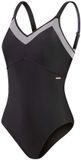 Speedo Dames zwempak uit 1 stuk Eco Mesh Detail 1p Zwart