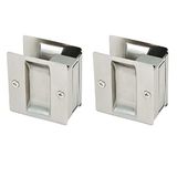Design House 182097 Pocket Deur Hall en Kasttrekking, 2-Pack, Satijn Nikkel