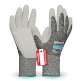 Gebol Upcycled Winter | Maat M (maat 8) | duurzame winterwerkhandschoen | naadloze winterhandschoen met latexcoating | top draagcomfort en pasvorm | voor dames en heren | grijs | 1 paar