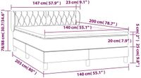 vidaXL Boxspringbed met matras, fluweel, donkergrijs, 140x200 cm