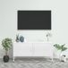 Maison Exclusive - meuble TV, blanc, 105x35x50 cm, acier