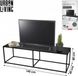 Urban Living MADISON - TV-meubel van zwart metaal - 140 x 40 x 40 cm