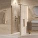 BRAUER Cosmic Nisdeur Draaiend 70x200 Omkeerbaar Helder Glas Incl. Glascoating PVD Goud Geborsteld