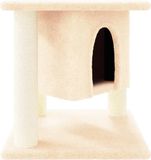 vidaXL Kattenmeubel met sisal krabpalen 37 cm crèmekleurig