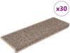 vidaXL - Trapmatten - Zelfklevend - 30 stuks - Sisal-look - 65x21x4 cm - Donkerbeige