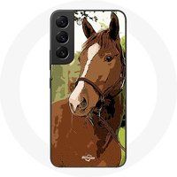 Maniacase Etui voor Samsung Galaxy S21 FE Quarter Horse bruin paardenrace
