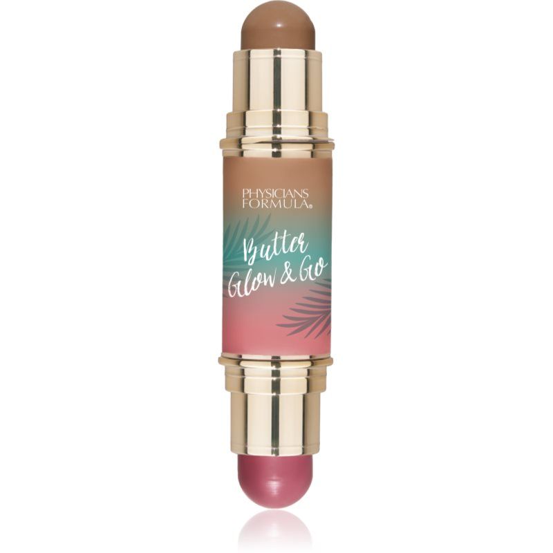 Physicians Formula Butter Glow & Go – Dubbelzijdige Multiuse Make-up Stick voor Wangen, Ogen en Lippen, Complementaire Kleuren voor Bronzing, Contour en Blush, BERRY TAN