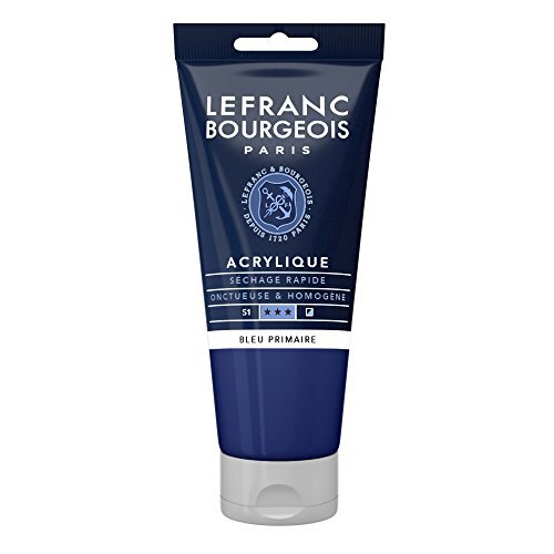 Lefranc & Bourgeois Lefranc Bourgeois 300415 fijne acrylverf, hoog gepigmenteerd, goede dekking, romige homogene textuur - 80ml tube, Primary Blue