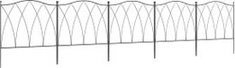 Outsunny Clôture de jardin - Métal - 305x62cm - Noir