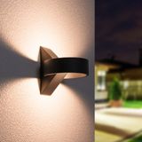 HOFTRONIC Muta Wandlamp Zwart IP54 6W 3000K Dimbaar