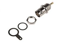 RS PRO BNC vrouwelijke coaxiale connector, bordmontage, soldeerconnector, 50Ω met scheidingswand, recht