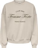 JDY JDYMESA Life L/S O-NK EMB SWEAT JRS 15370526 Sweatshirt Vrouwen XS Birch