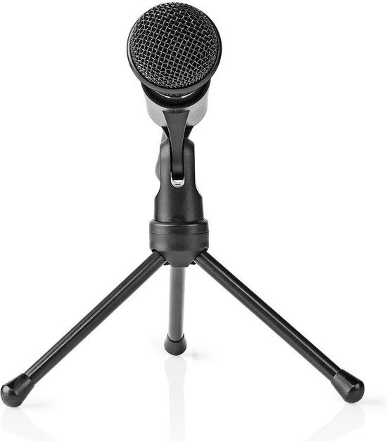 Nedis MICTJ100BK - Desktop/Tablet Microphone - Wired - 3.5 mm - Black