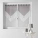 DOUCEUR D'INTERIEUR Gordijnen DUO, 2 stuks, 60x90 cm, voile, met franjes, grijs