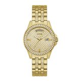 Guess GW0254L2 dameshorloge staal goldplated met zirconia