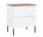 3E 3xE living.com 3xE living Armoire de salle de bain sur pieds 60 cm, blanc/chêne clair