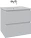 Saniclass Chaci Badkamermeubelset - 60x45x55cm - keramische wastafel glans wit - 1 wasbak - zonder kraangat - 2 lades - mat wit
