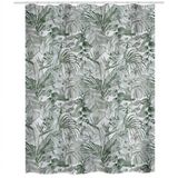 Spirella Tropic Douchegordijn Textiel Donkergroen – Badkamergordijn 180 x 200 cm