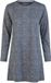 Louise Dames Nachthemd Lange Mouw Katoen Donkerblauw/Wit Gestipt - Maat XL