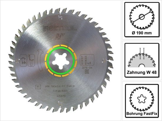 Festool cirkelzaagblad Fast Fix 190 x 2 4 mm 48 T