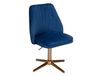 Bureau chaise réglable en hauteur velours bleu