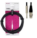 GEWA Microfoonkabel Pro Line 1,5m, zwart, XLR(f) - 6,3 mm mono jack, 190570
