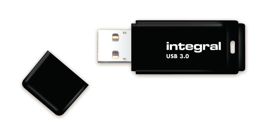Integral BLACK 3.0 USB Flash Drive - 256GB - USB 3.2 Gen 1 - Black