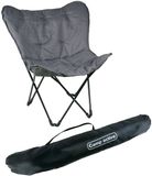 Camp Active Vlinderstoel Opvouwbaar - Butterfly Chair Inclusief Draagtas - Grijs
