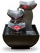 ZenLight Fontein Boro 17 cm hoog - Grijs en zwart - 100% polyester