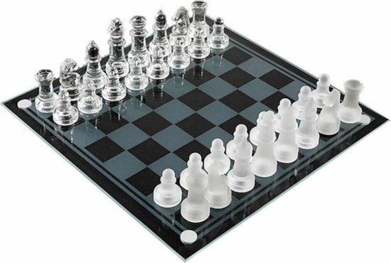 Arti Casa Glazen Schaakset - 33 Delige Set - 25x25 CM - Glas