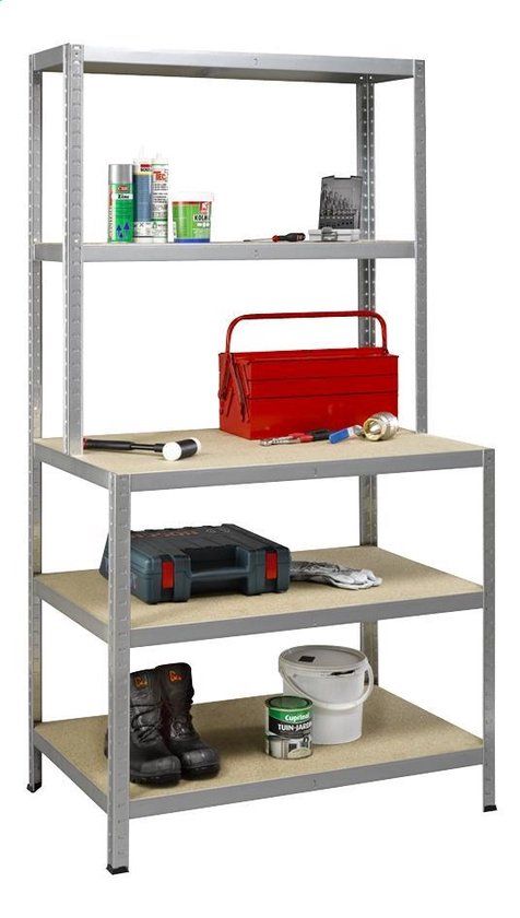 Strong Work Opbergrek - 100cm breed - 875kg draagkracht - 4 legplanken