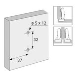 Hettich 9075083 rol en schuif voor lade van staal, 50 stuks