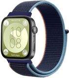Strap-it Nylon bandje met klittenbandsluiting - geschikt voor Huawei Watch Fit 3 / Watch Fit 4 / Watch Fit 4 Pro / Watch Fit 5 / Watch Fit 5 Pro (donkerblauw mix)