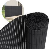 ECD Germany Privacyscherm mat 100x700 cm PVC Antraciet