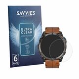 Savvies Screenprotector voor Garmin D2 Mach 2 Pro (51 mm) - Folie Beschermfolie transparant 6 Stuks