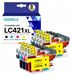 Brother Cartouches d'encre LC421XL pour Brother, pack de 8, noir/cyan/magenta/jaune