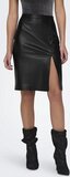 ONLY ONLOLINE FAUX LEATHER SKIRT OTW NOOS - Dames - Rokken - Zwart - Kokerrok - Kniehoogte - Polyester
