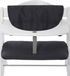 Hauck Alpha Highchair Pad Deluxe Réducteur de siège pour chaise haute en bois - Facile à fixer et à nettoyer - Gris noir - Confortable et élégant - 2 pièces