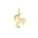 Lucardi Dames 9 Karaat hanger sterrenbeeld met zirkonia - Hanger - 9 Karaat - Goudkleurig