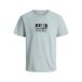 JACK & JONES JREBVALDE SS TEE Garçon T-shirt M Aqua Gray Coton