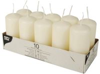 Papstar 10 Stompkaarsen Ø 40 mm · 90 mm creme